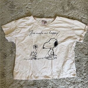 snoopy you make me happy shirt pink women’s small
